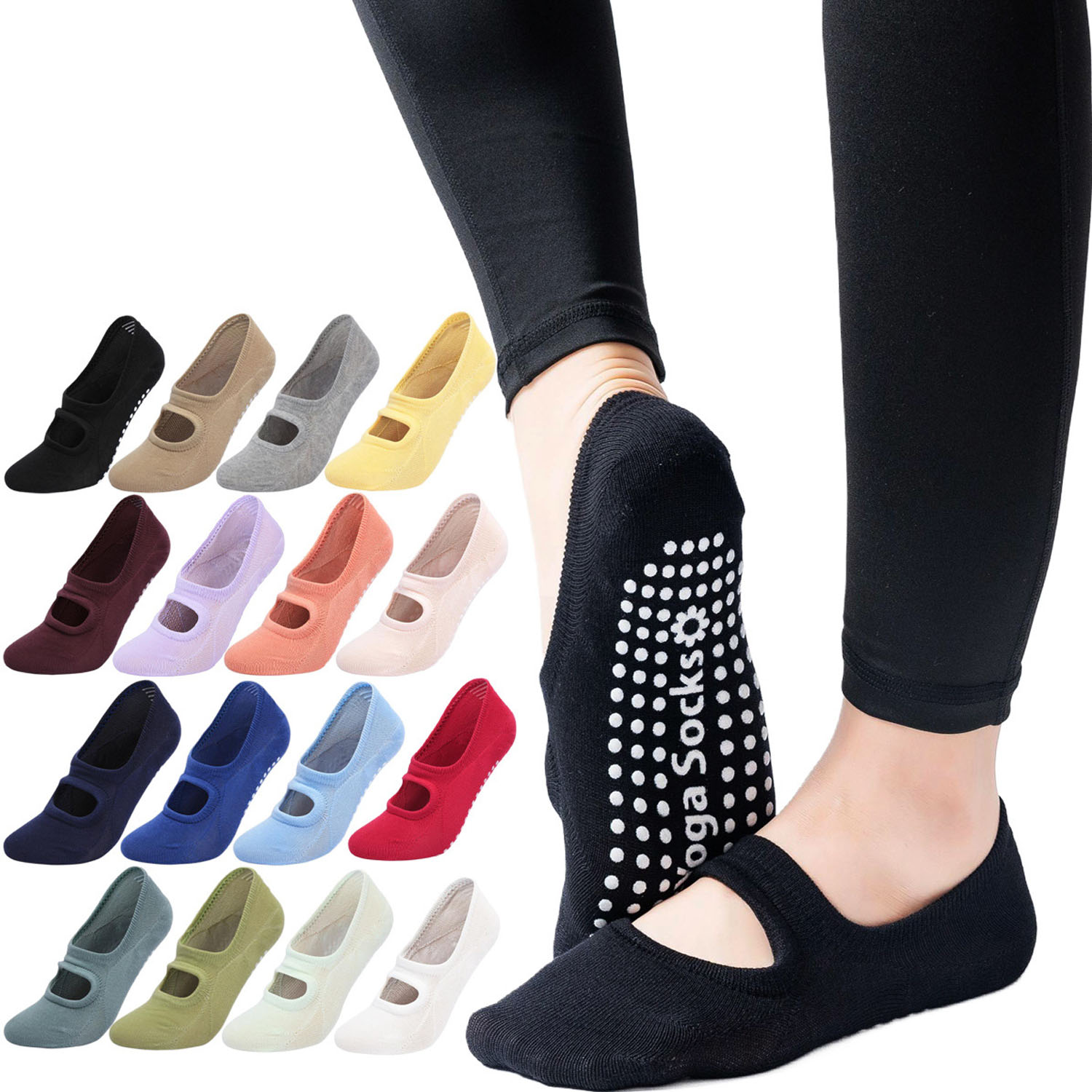 Ankle Weights - Meias de Yoga Femininas de Alta