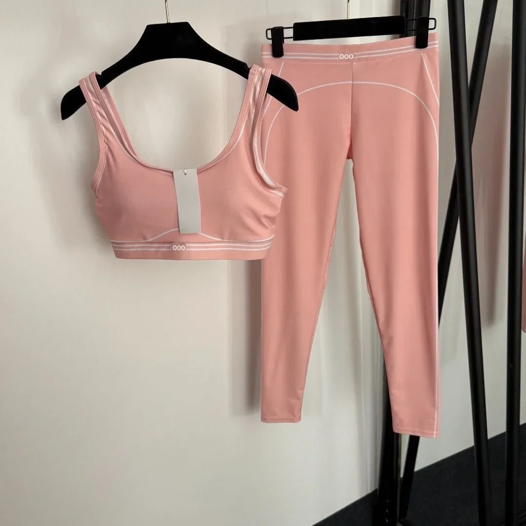 Yoga Fitness Outfit - Conjunto de Top e Calças em