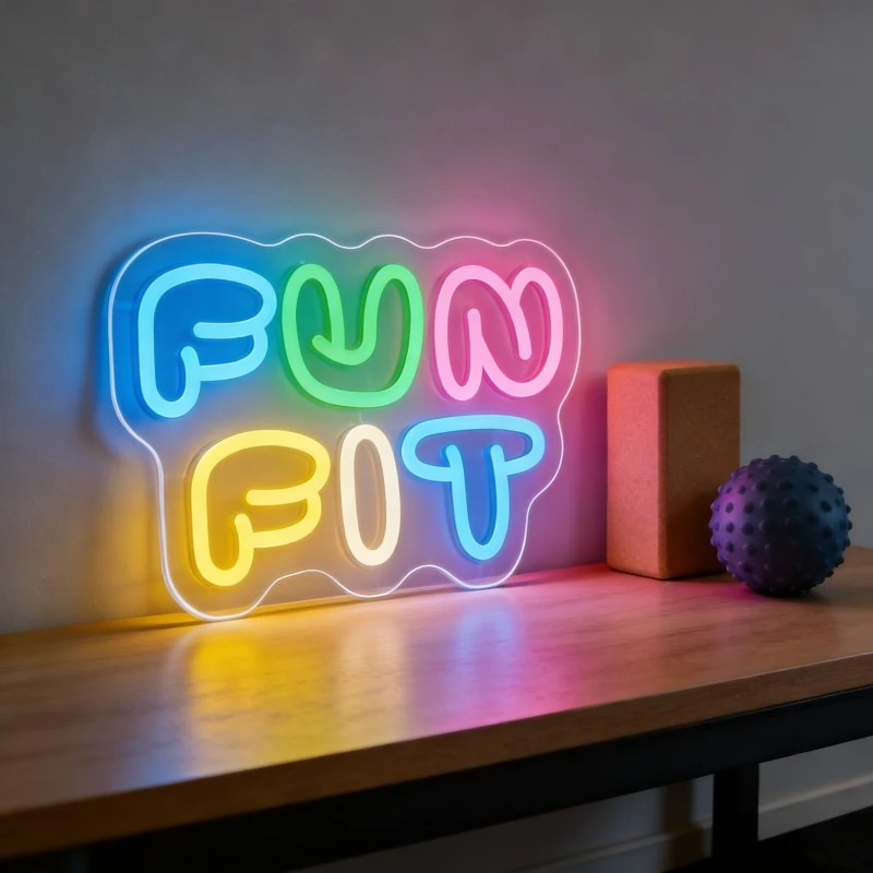 Letreiro Neon LED Divertido em - Yoga Fitness Room avaliação e preço