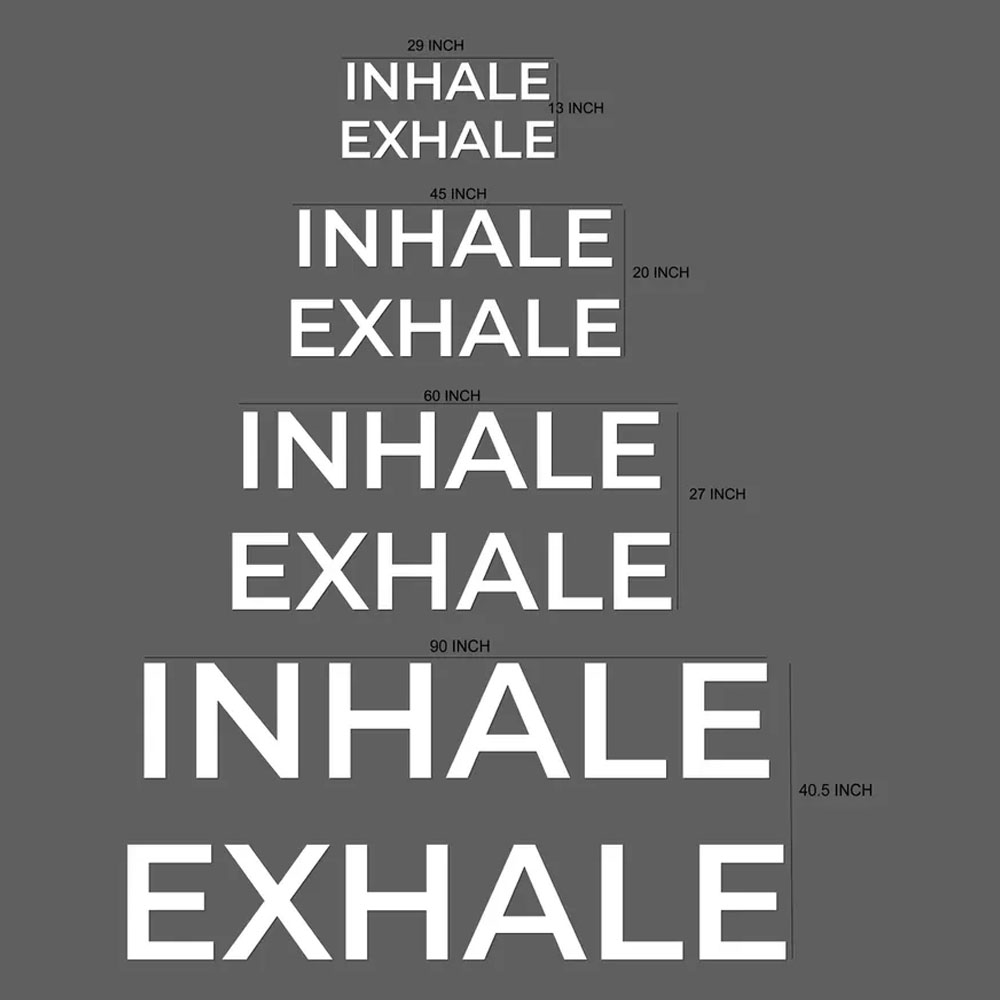 Letreiro de Parede INHALE EXHA - Yoga Fitness Room avaliação e preço