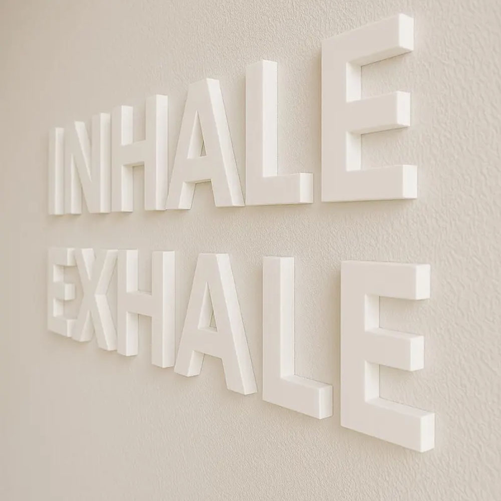 Letreiro de Parede INHALE EXHA - Yoga Fitness Room avaliação e preço