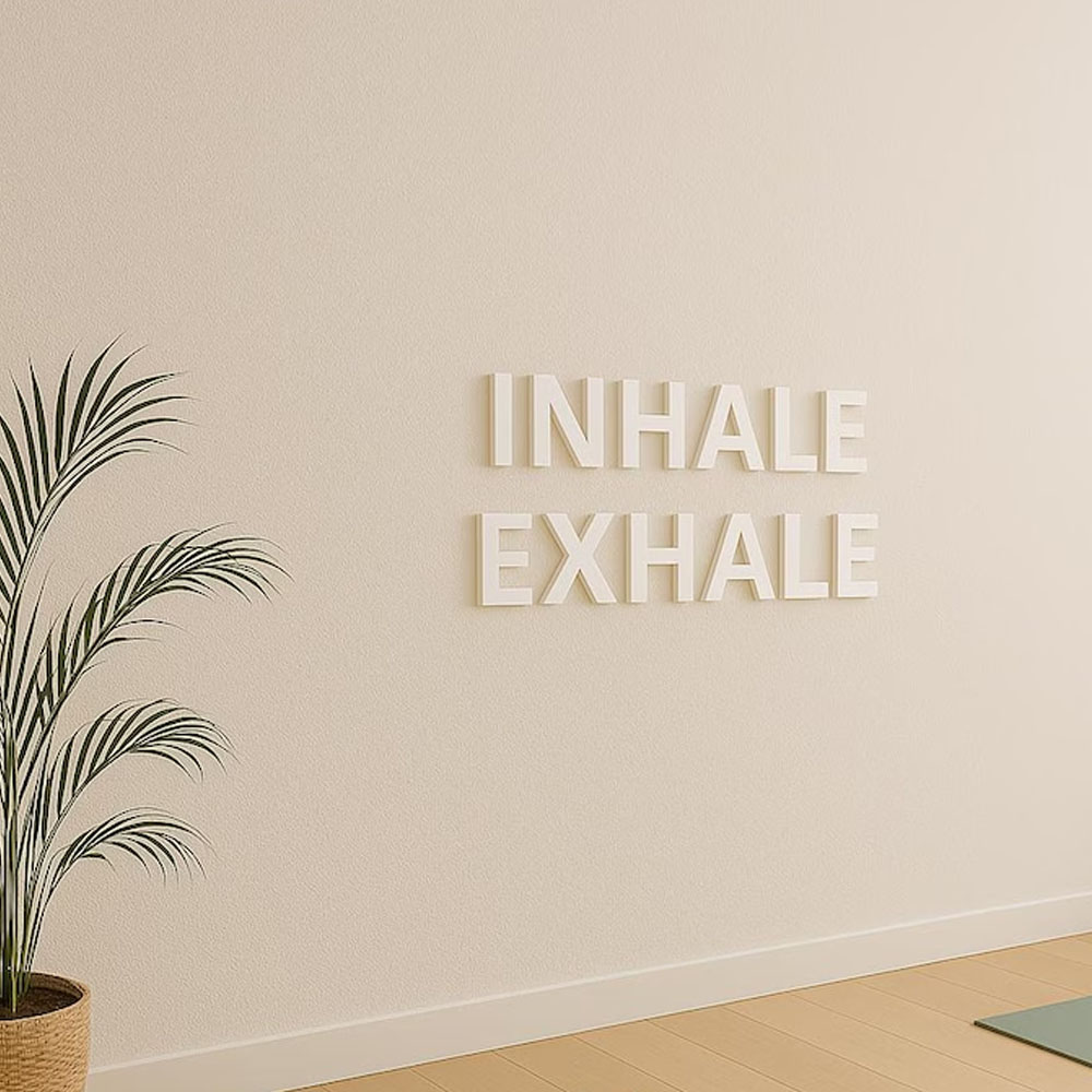Letreiro de Parede INHALE EXHA - Yoga Fitness Room avaliação e preço