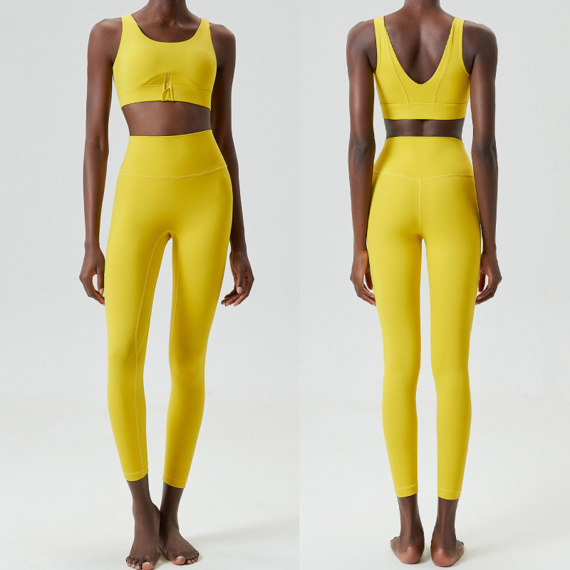 Conjunto de duas peças com zíp - Yoga Fitness Outfit avaliação e preço