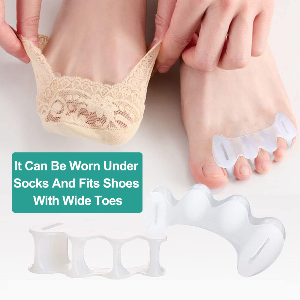 1 par de gel de silicone duro  - Yoga Toe Separator avaliação e preço