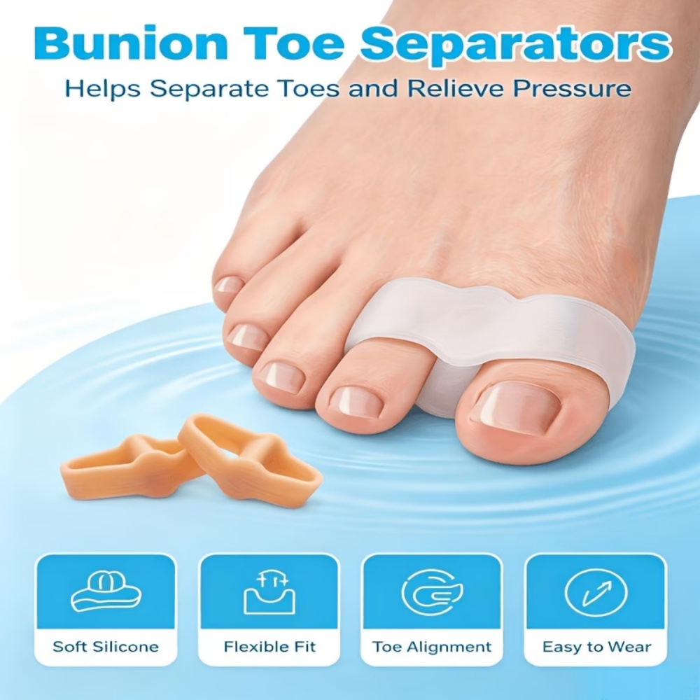 Separadores de Dedos em Silico - Yoga Toe Separator avaliação e preço