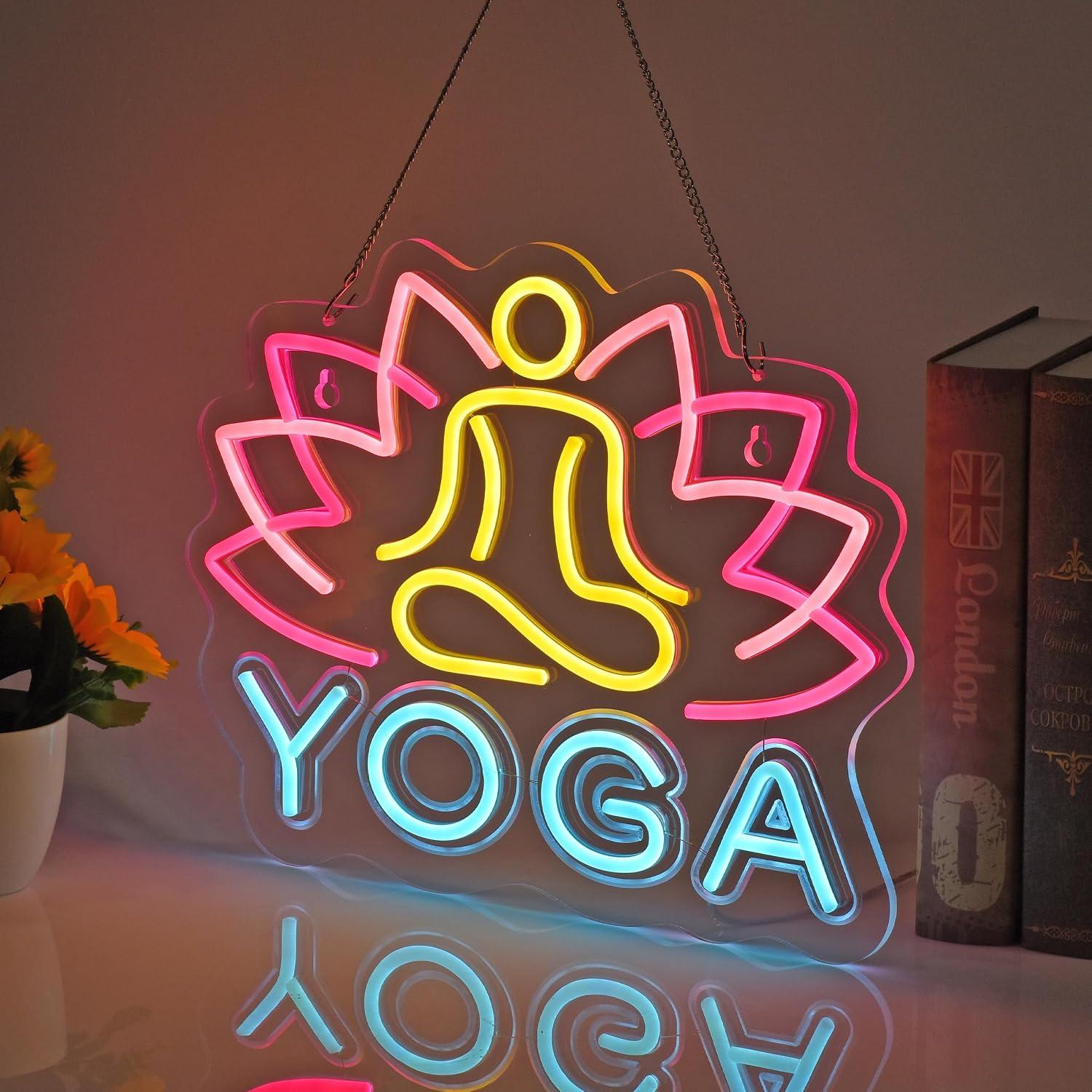 Letreiro de Neon para Yoga com - Yoga Fitness Room avaliação e preço