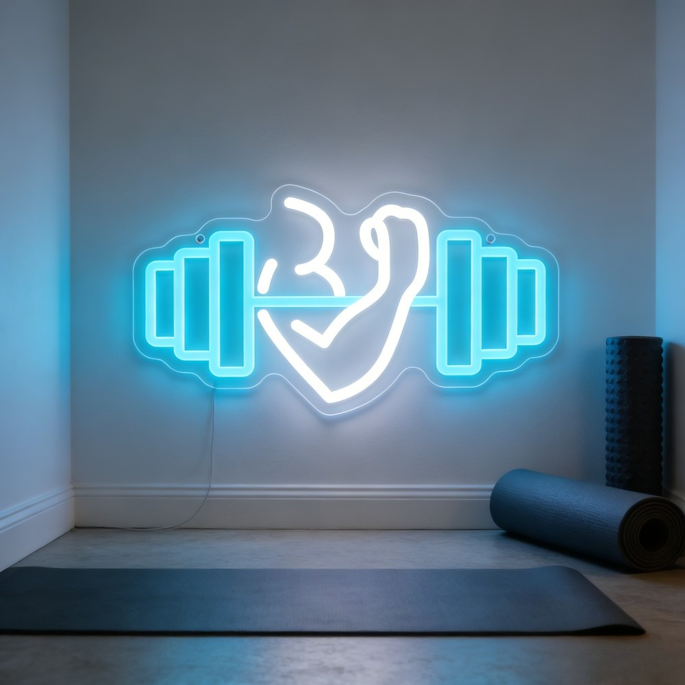 Letreiro Neon LED de Bíceps co - Yoga Fitness Room avaliação e preço